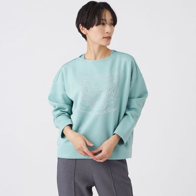 ＜EVEX BY KRIZIA L (Women/大きいサイズ)＞【Ｌ】【ウォッシャブル】ホットフィットダンボールニットプルオーバー