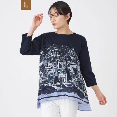 L】【接触冷感・ウォッシャブル】ヨットハーバープリントコンビ