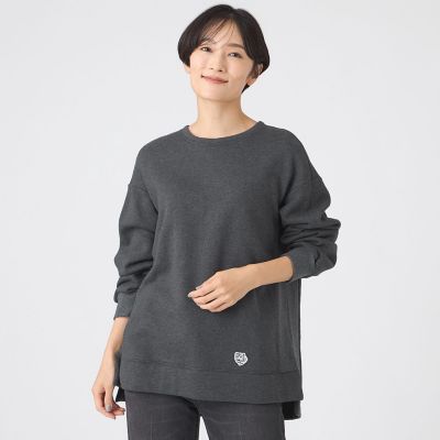 ＜EVEX BY KRIZIA L (Women/大きいサイズ)＞【Ｌ】【カタログ掲載】【ウォッシャブル】タイガーパッチ裏起毛スウェット