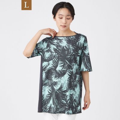 新品 Just Cavalli レーヨン ボタニカルカットソー L】【接触冷感・マシンウォッシャブル】クールボタニカルプリント