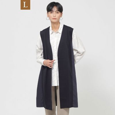 ＜EVEX BY KRIZIA L (Women/大きいサイズ)＞【Ｌ】【ウォッシャブル】ソフトジャージコンビジレ