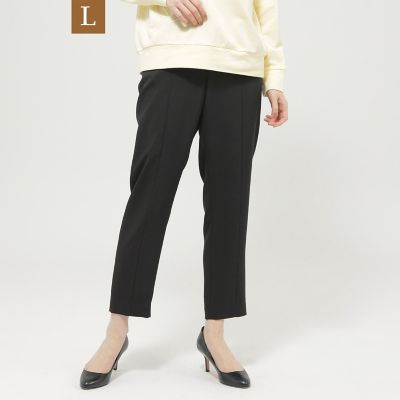 ＜EVEX BY KRIZIA L (Women/大きいサイズ)＞【Ｌ】【オン・オフで活躍！】【マシンウォッシャブル】フルダルヴィンテージテーパードパンツ