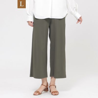 EVEX BY KRIZIA L (Women/大きいサイズ)/エヴェックス バイ クリツィアＬ 【Ｌ】【接触冷感】【ＵＶカット】【ウォッシャブル】メリルハイテンションワイドパンツ