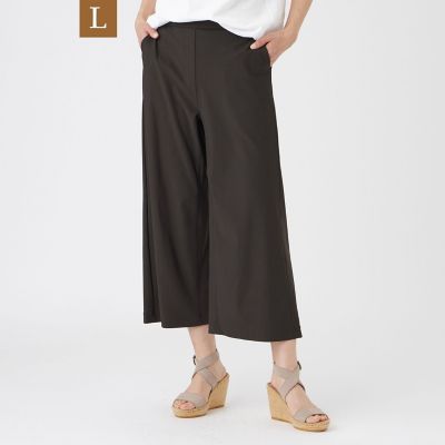 ＜EVEX BY KRIZIA L (Women/大きいサイズ)＞【Ｌ】【定番人気・新色】【接触冷感・ＵＶカット・ウォッシャブル】メリルハイテンションワイドパンツ