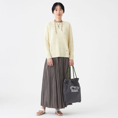 L】【カタログ掲載・マシンウォッシャブル】割線プリーツスカート