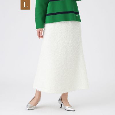 EVEX BY KRIZIA L (Women/大きいサイズ)/エヴェックス バイ クリツィアＬ 【Ｌ】【マシンウォッシャブル】シャギーパンサージャカードスカート