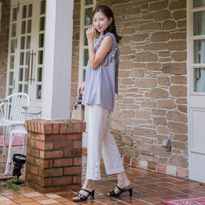 マルチボタンパンツ≪洗濯機で洗える≫ | QUEENS COURT (Women