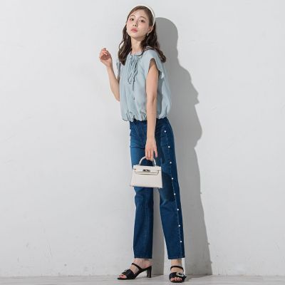 サイドパールデニム≪洗濯機で洗える≫