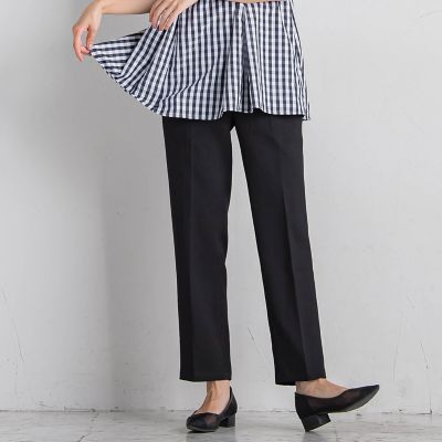 ツィードストレートパンツ≪洗濯機で洗える≫