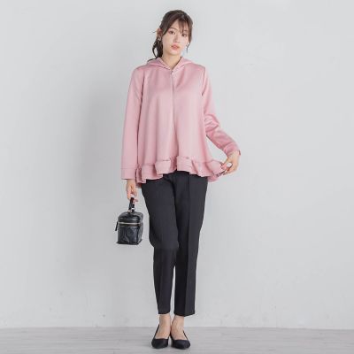 ツィードストレートパンツ≪洗濯機で洗える≫