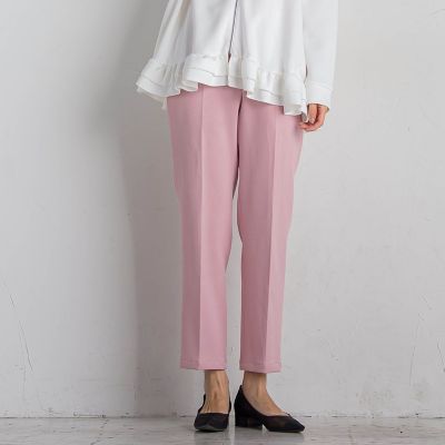 ツィードストレートパンツ≪洗濯機で洗える≫