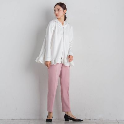 ツィードストレートパンツ≪洗濯機で洗える≫