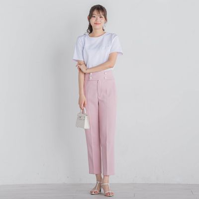 ツィードストレートパンツ≪洗濯機で洗える≫