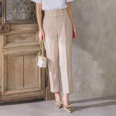 ツィードストレートパンツ≪洗濯機で洗える≫
