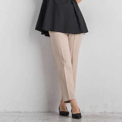 ツィードストレートパンツ≪洗濯機で洗える≫