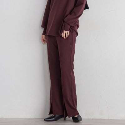 ポンチセンタースリットパンツ≪セットアップ対応／手洗い可能≫