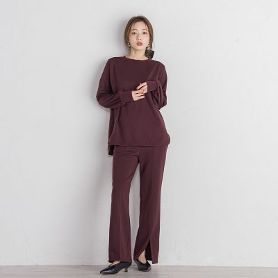 ポンチセンタースリットパンツ≪セットアップ対応／手洗い可能≫