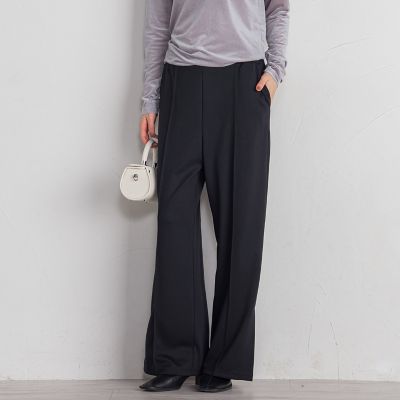 ポンチサイドスリットワイドパンツ≪セットアップ対応／手洗い可能≫