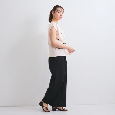 カラミタンブラーワイドパンツ≪手洗い可能≫ | QUEENS COURT