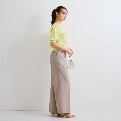 カラミタンブラーワイドパンツ≪手洗い可能≫