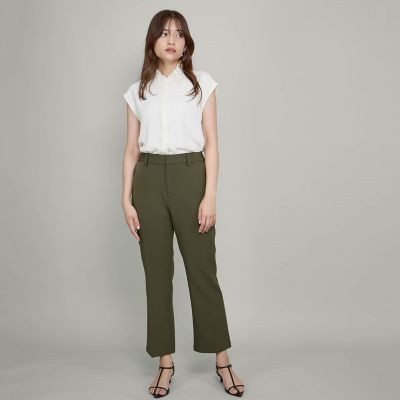 【安心の国内配送】セザンヌ センタープレス ストレート パンツ 3587353_base.jpg