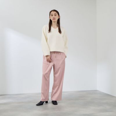 スポンディッシュサテンイージーパンツ≪手洗い可能≫ | QUEENS COURT