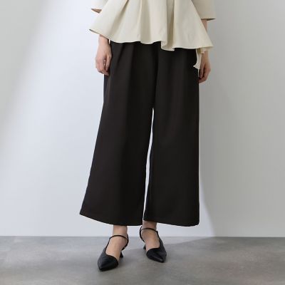 【SALE】QUEENS COURT (Women)/クイーンズコート ダブルインタックプルオンワイドパンツ 04ブラック パンツ・ズボン【三越伊勢丹/公式】