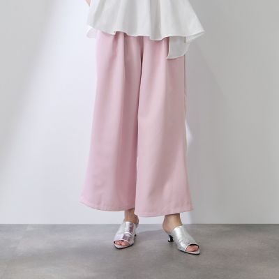 ＜QUEENS COURT（Women）＞ダブルインタックプルオンワイドパンツ