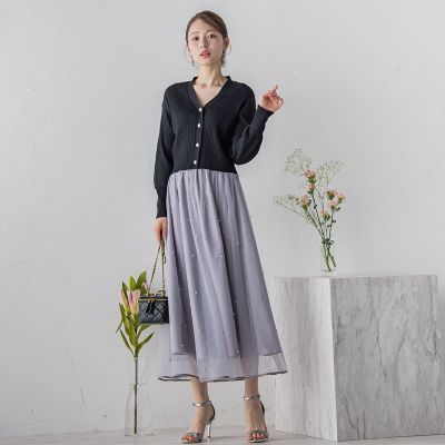 パール付きチュールスカート≪洗濯機で洗える≫ | QUEENS COURT (Women