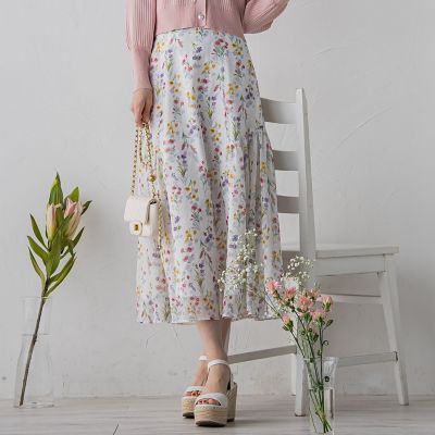 ラメシアーフラワースカート