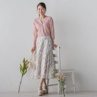 ラメシアーフラワースカート