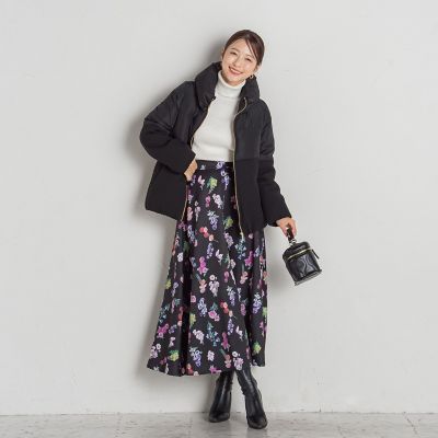 フラワープリントスカート≪手洗い可能≫