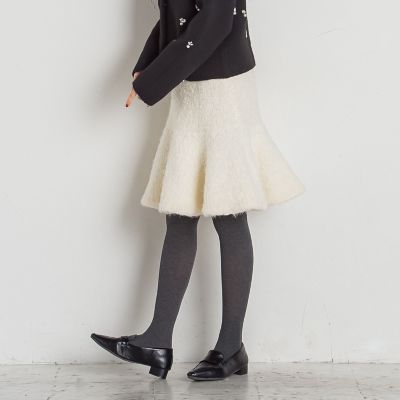 ＜QUEENS COURT（Women）＞プードルファーフレアミニスカート