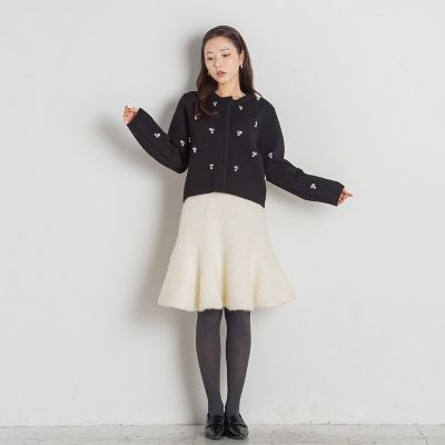alice auaa ファー付きミニスカート プードルファーフレアミニ