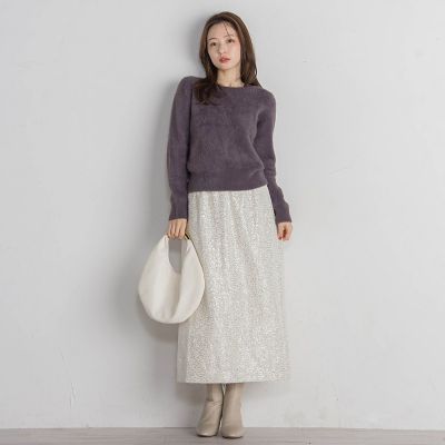 スパンコールIラインスカート≪手洗い可能≫ | QUEENS COURT (Women