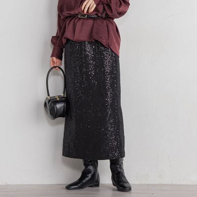 スパンコールIラインスカート≪手洗い可能≫ | QUEENS COURT (Women