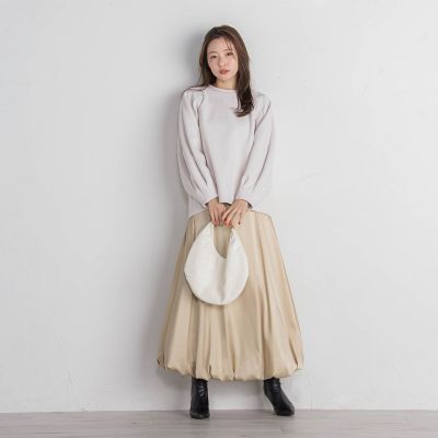 Time sale 去年のCfclのラメモコモコバルーンスカート セール】ラメツイードフリンジマーメイドスカート（スカート）｜Louere