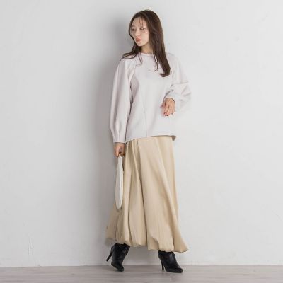 ラメサテンバルーンスカート≪手洗い可能≫ | QUEENS COURT