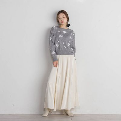 マチ付フレアスカート≪セットアップ対応／洗濯機で洗える≫