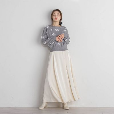 マチ付フレアスカート≪セットアップ対応／洗濯機で洗える≫