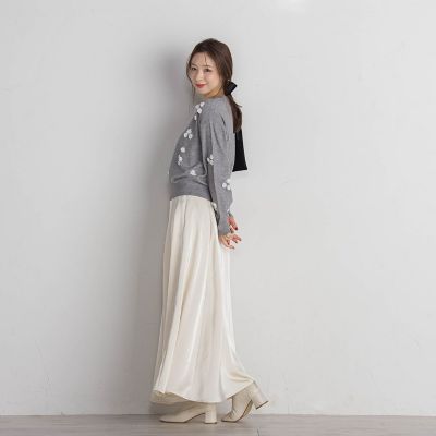 マチ付フレアスカート≪セットアップ対応／洗濯機で洗える≫