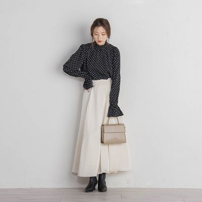 マチ付フレアスカート≪セットアップ対応／洗濯機で洗える≫