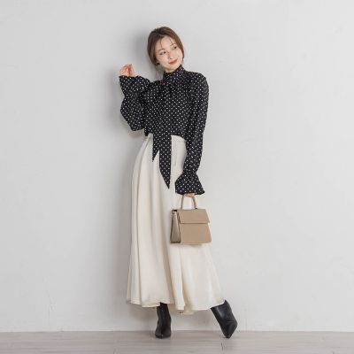 マチ付フレアスカート≪セットアップ対応／洗濯機で洗える≫