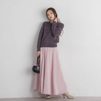 マチ付フレアスカート≪セットアップ対応／洗濯機で洗える≫