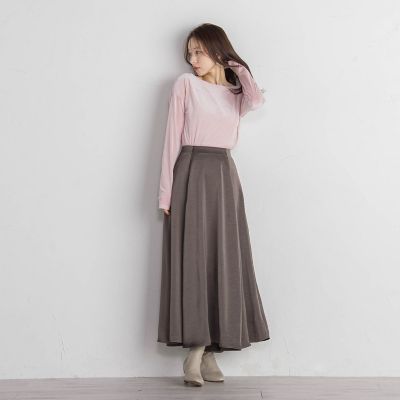 マチ付フレアスカート≪セットアップ対応／洗濯機で洗える≫