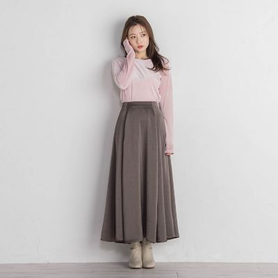マチ付フレアスカート≪セットアップ対応／洗濯機で洗える≫