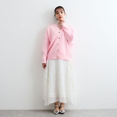 リボンモチーフシフォンスカート≪手洗い可能≫ | QUEENS COURT (Women