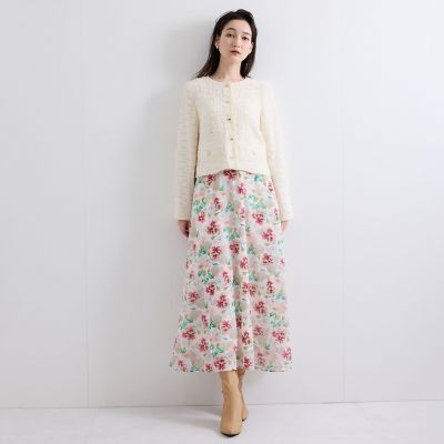 フラワーシアーサーキュラースカート≪洗濯機で洗える≫