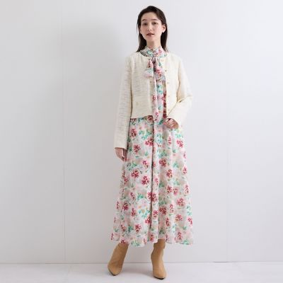 フラワーシアーサーキュラースカート≪洗濯機で洗える≫