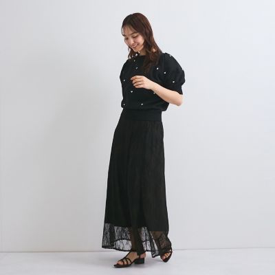 新品！タグ付き　 オメカシ　ストレッチレーススカート レイヤードにピッタリ◎】ストレッチレーススカート | Omekashi